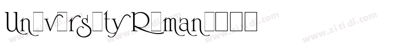 University Roman字体转换